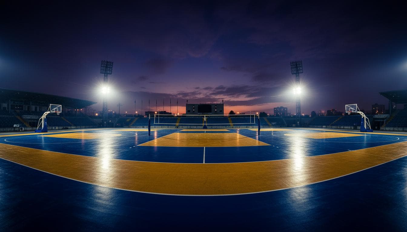 Cancha deportiva lista para organizar un partido con Sporty